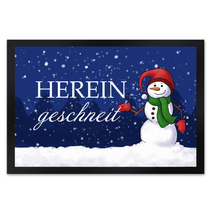 Hereingeschneit Schneemann Fußmatte XL in 40x60 cm