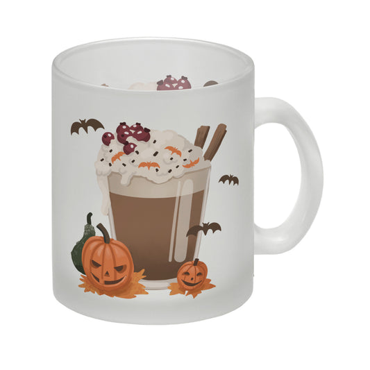 Pumpkin Spice Latte Glas Tasse für Halloween