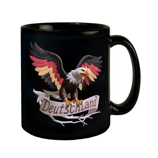 Adler mit Deutschland-Flagge Tasse