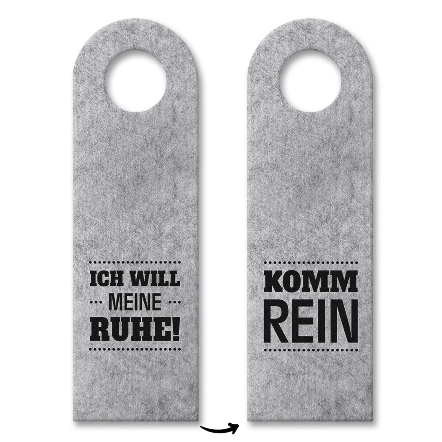 Ich will meine Ruhe - Komm rein Türhänger in Grau