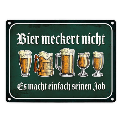 Bier macht einfach seinen Job Metallschild