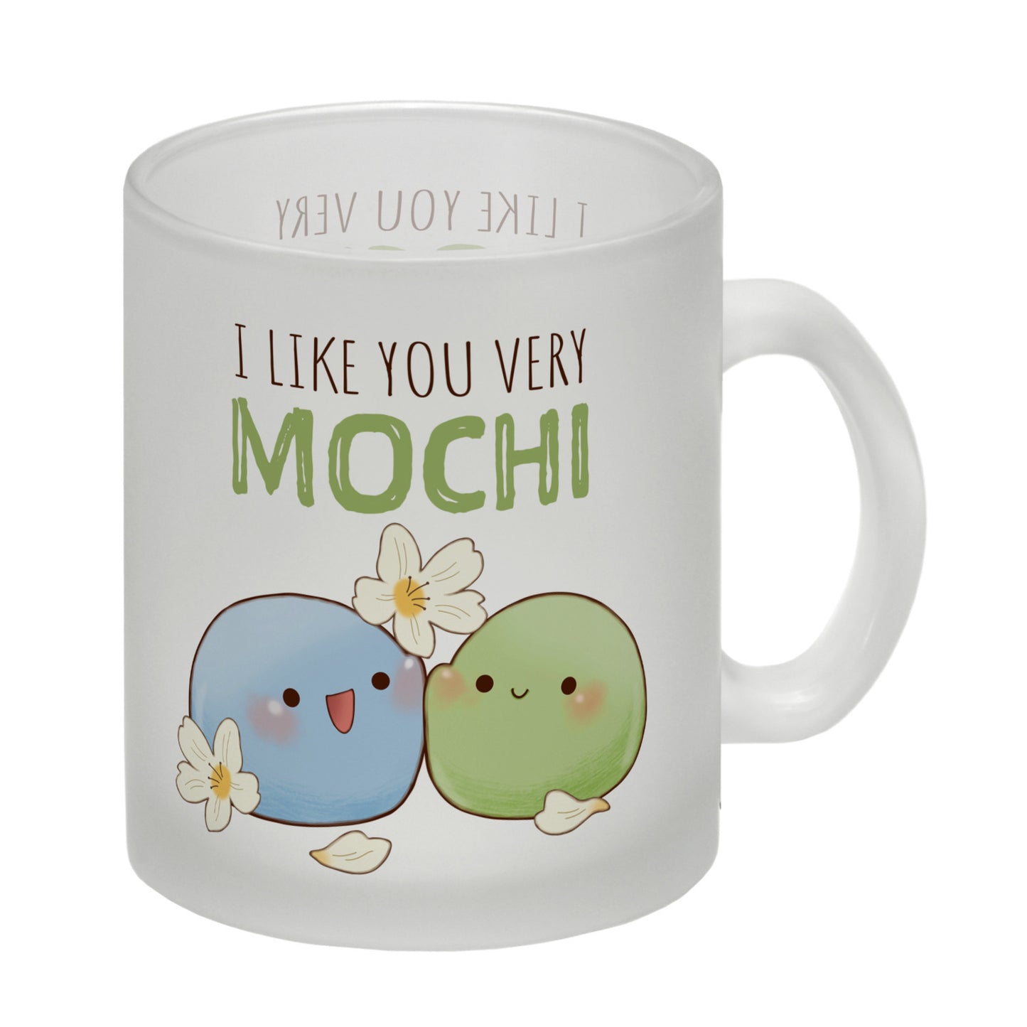 Mochi Freunde Glas Tasse mit Spruch I like you very Mochi