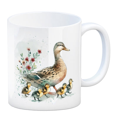 Ente mit Küken Kaffeebecher