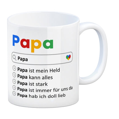 Papa ist mein Held Suchmaschine Kaffeebecher