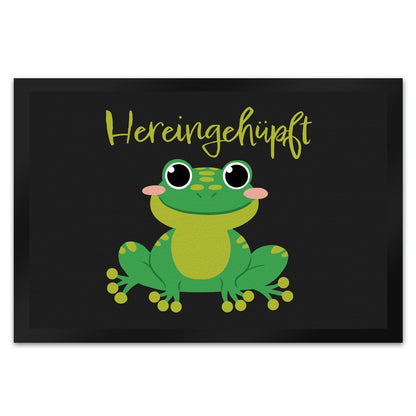 Hereingehüpft Fußmatte XL in 40x60 cm mit süßem Frosch