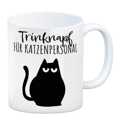 Katze Kaffeebecher mit Spruch Trinknapf für Katzenbesitzer