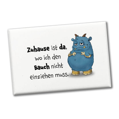 Freches Monster in blau Souvenir Souvenir Magnet mit lustigem Spruch