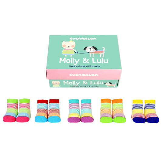 Molly & Lulu Cucamelon Socken für Babys (5 Paar)