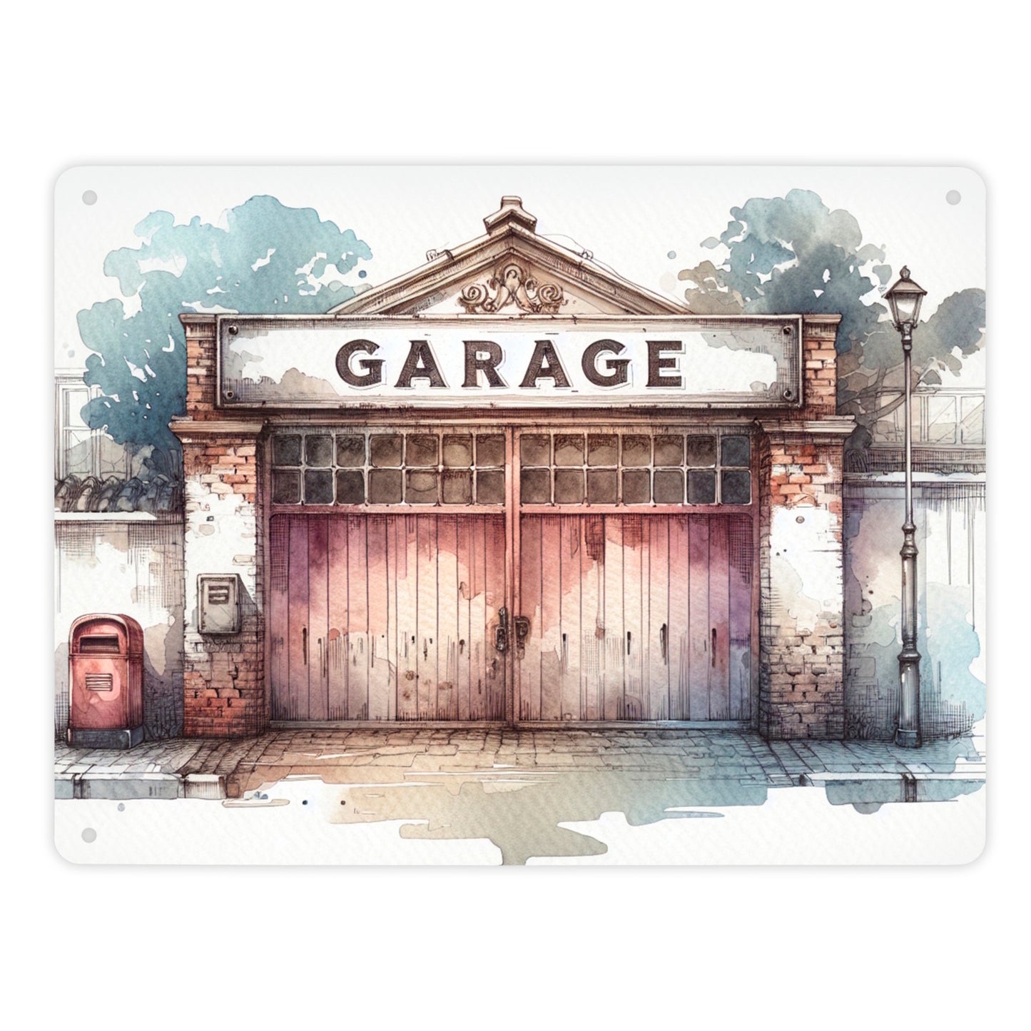 Garage Metallschild XL in 21x28 cm