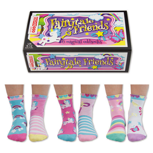 Verrückte Märchenfiguren Socken mit Einhorn Oddsocks im 6er Set