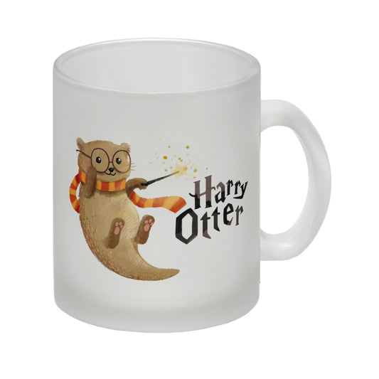 Harry Otter mit Zauberstab Glas Tasse