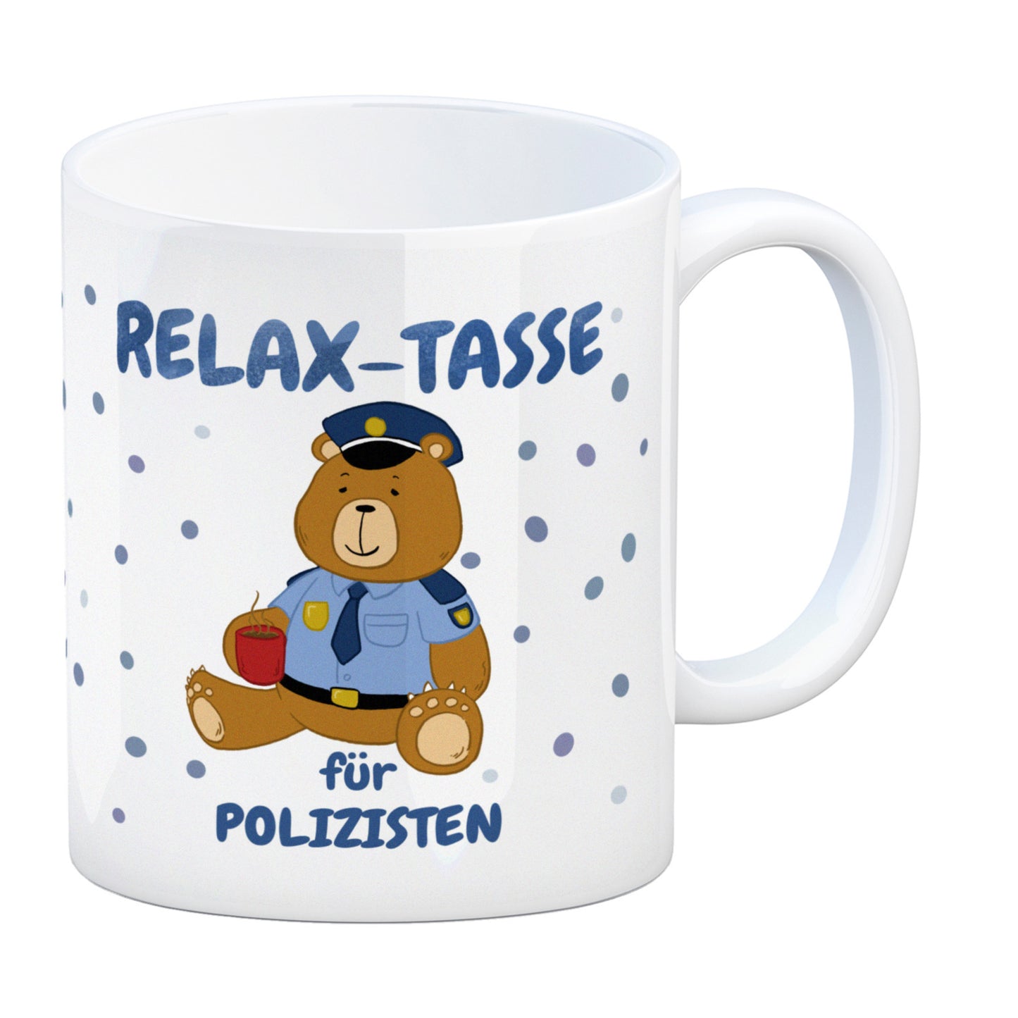 Relax Tasse für Polizisten Kaffeebecher mit hübschem Bär-Motiv