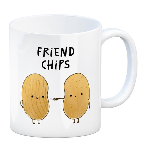 Chips Freundschaft Kaffeebecher mit Spruch Friendchips