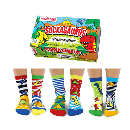 Dinosaurier Oddsocks Socken in 27-30 im 6er Set