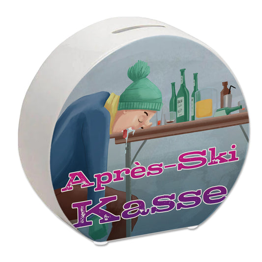 Spardose für die nächste Party mit lustigem Motiv und Spruch - Après-Ski Kasse