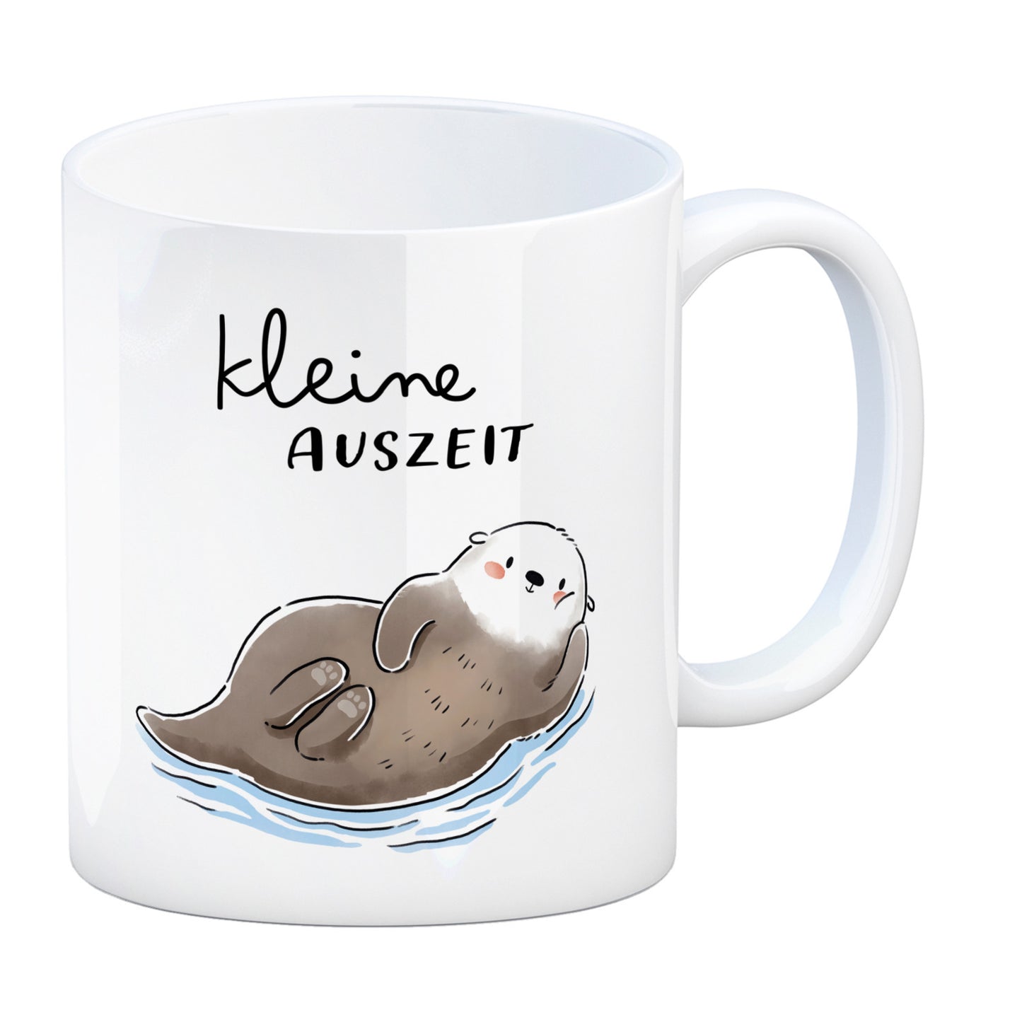 Otter Kaffeebecher mit Spruch Kleine Auszeit