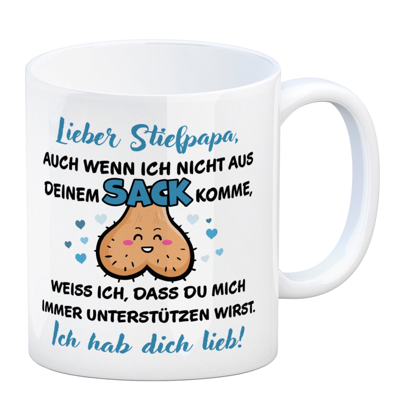 Stiefpapa, ich hab dich lieb Kaffeebecher mit Spruch