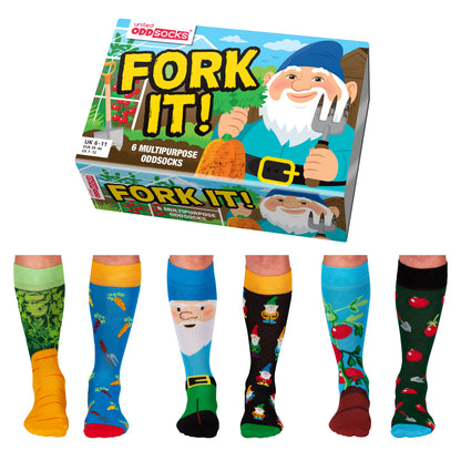 Fork It Gärtner Oddsocks Socken in 39-46 im 6er Set