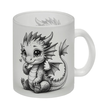 Niedlicher Drache Glas Tasse