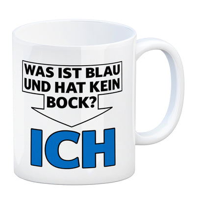 Was ist blau und hat kein Bock? - ICH Kaffeebecher