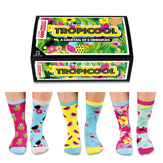 Verrückte Socken Oddsocks Tropicool für Frauen im 6er Set