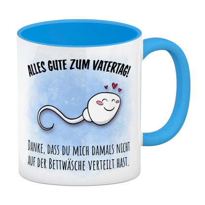 Danke Papa, dass du nicht Kaffeebecher in hellblau zum Vatertag mit Bettwäsche Spruch