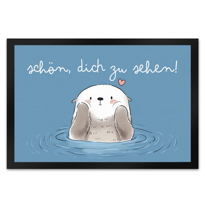 Otter Fußmatte XL in 40x60 cm mit Spruch Schön dich zu sehen