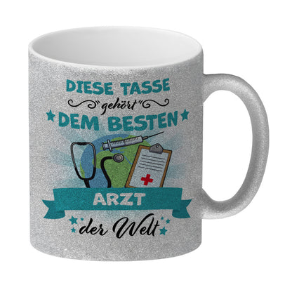 Bester Arzt der Welt Glitzer-Kaffeebecher