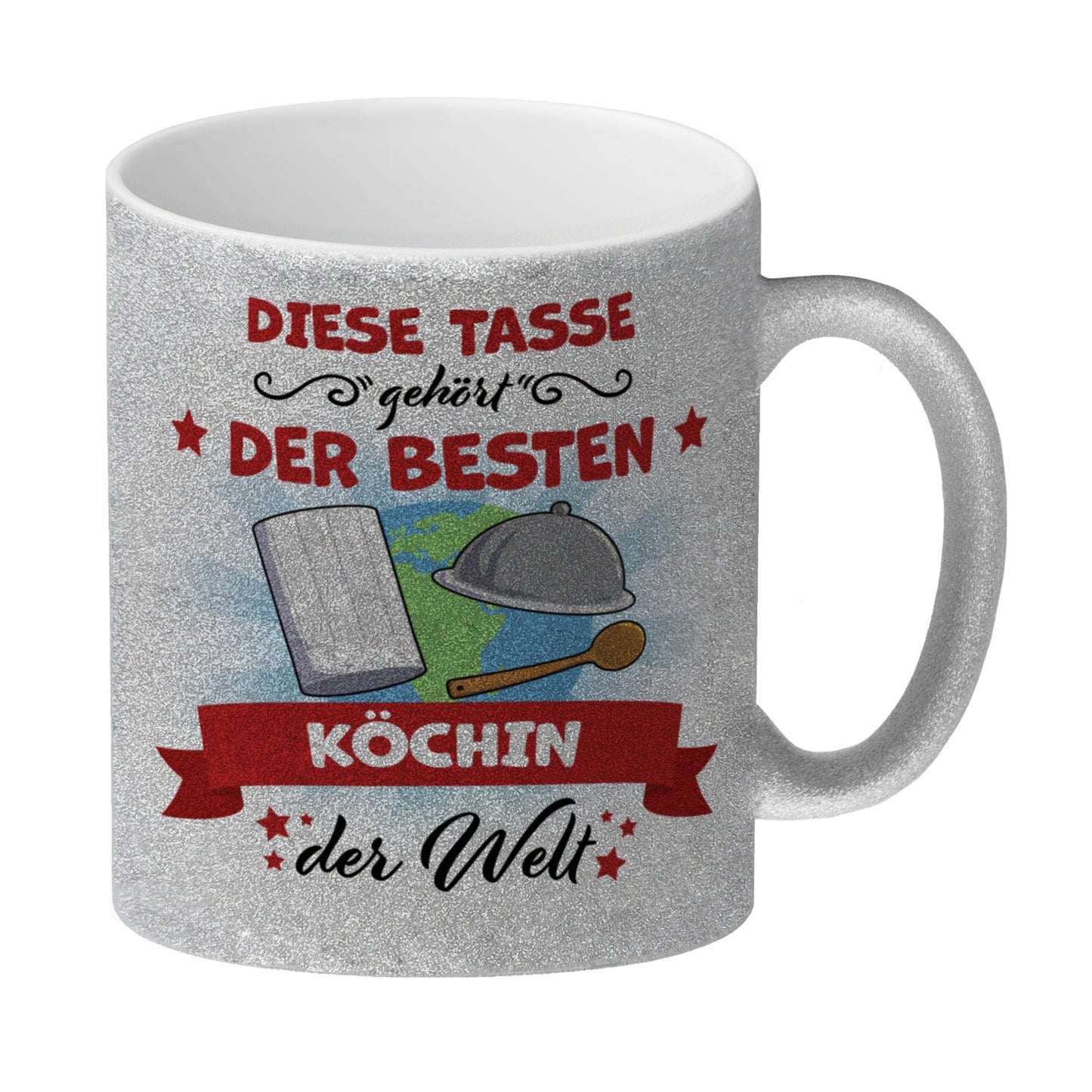 Beste Köchin der Welt Glitzer-Kaffeebecher