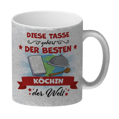 Beste Köchin der Welt Glitzer-Kaffeebecher