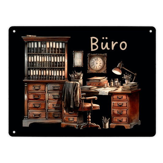 Büro Metallschild XL in 21x28 cm