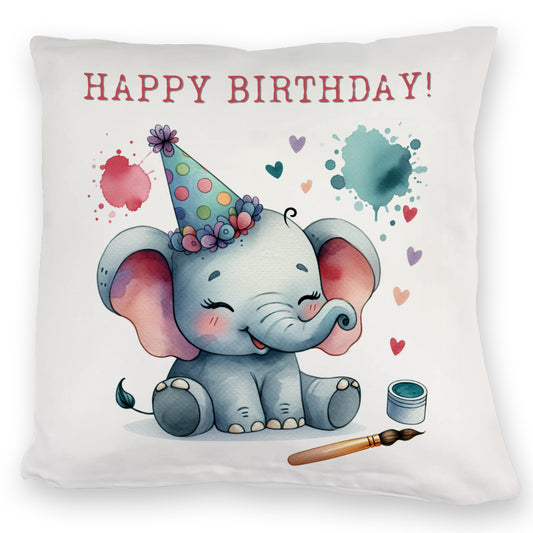 Happy Birthday Elefant Kuschelkissen