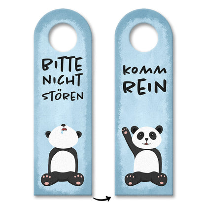 Bitte nicht stören Türhänger aus Filz mit niedlichem Panda