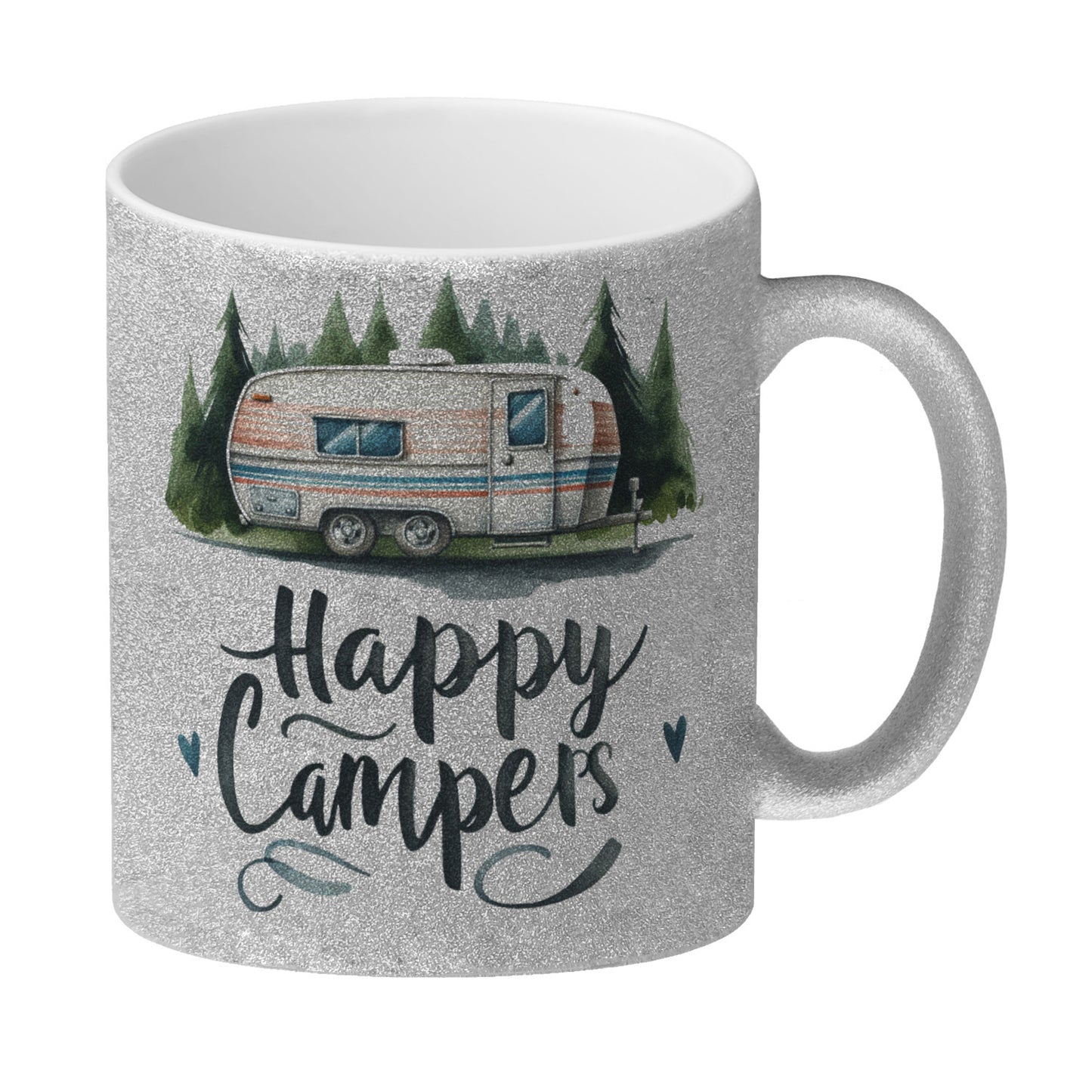 Happy Campers Glitzer-Kaffeebecher