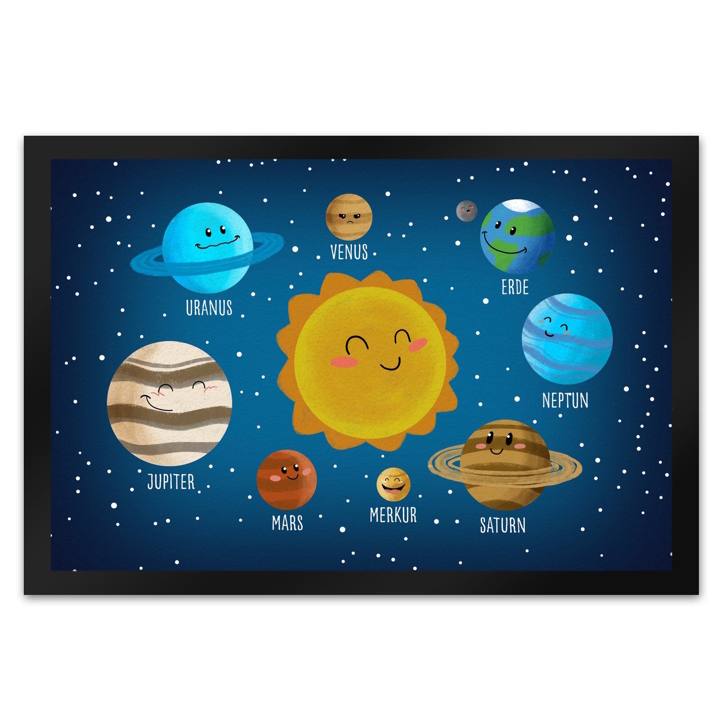 Sonnensystem Fußmatte XL in 40x60 cm mit niedlichen Planeten