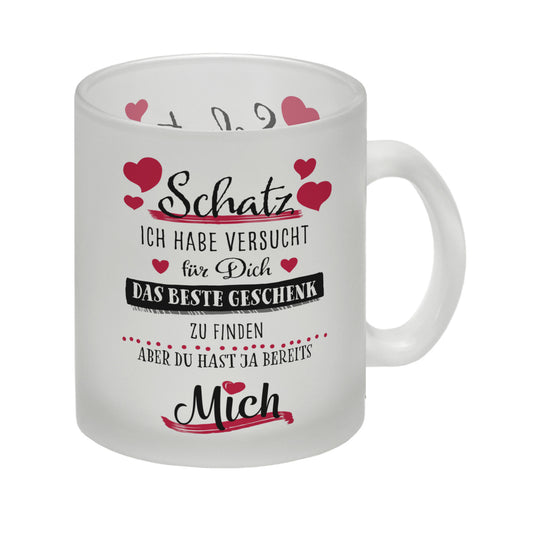 Bestes Geschenk für Schatz zum Valentinstag Glas Tasse