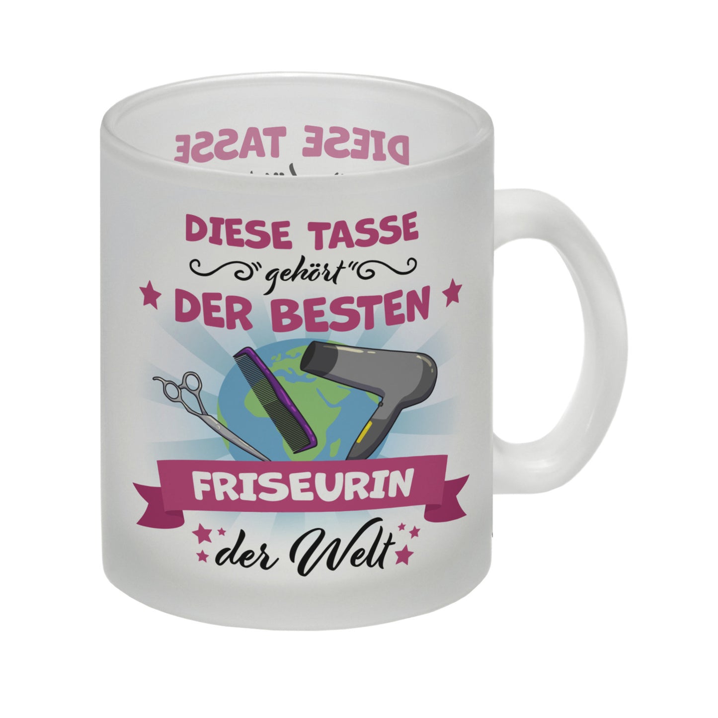 Beste Friseurin der Welt Glas Tasse