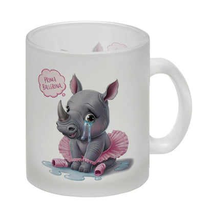 Baby-Nashorn Ballerina Glas Tasse - Prima Ballerina