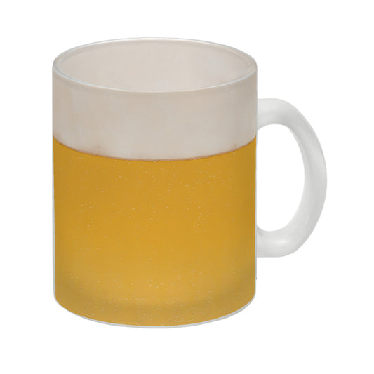 Glas Tasse mit Bier Motiv