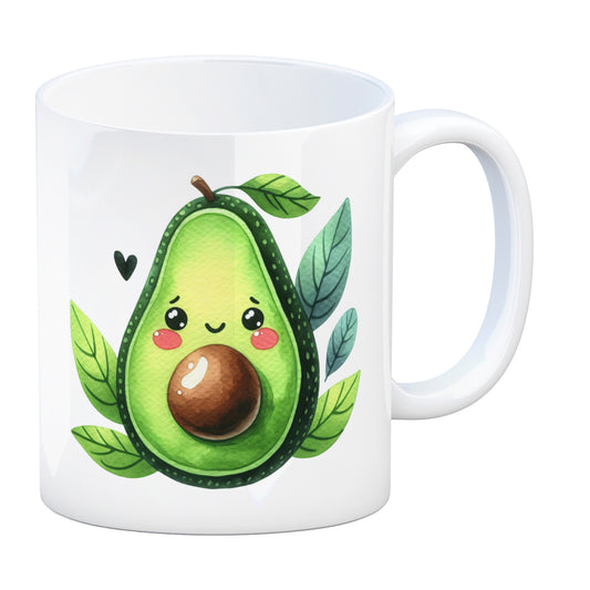 Lächelnde Avocado Kaffeebecher