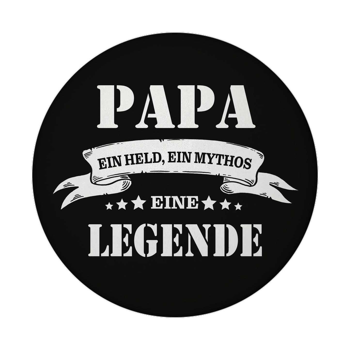 Papa ein Held ein Mythos eine Legende Magnet rund