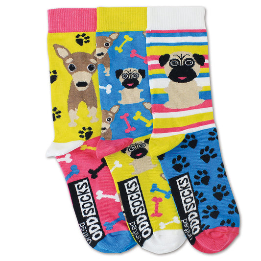 Oddsocks Mops Socken im 3er Set