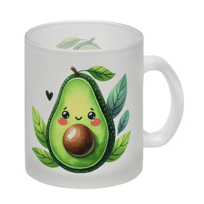 Lächelnde Avocado Glas Tasse