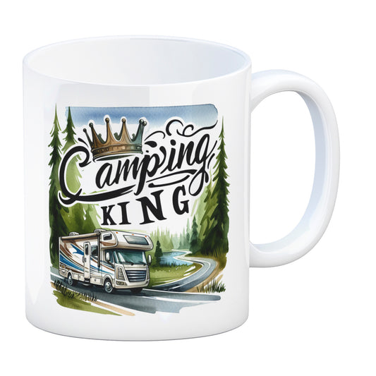 Camping King mit Wohnmobil Kaffeebecher