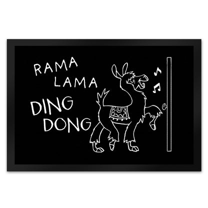 Rama Lama Ding Dong Alpaka Fußmatte XL in 40x60 cm