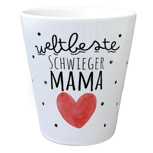 Schwiegermutter Blumentopf mit Spruch Weltbeste Schwiegermama