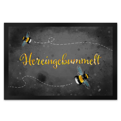 Hereingebummelt Hummel Fußmatte XL in 40x60 cm in grau