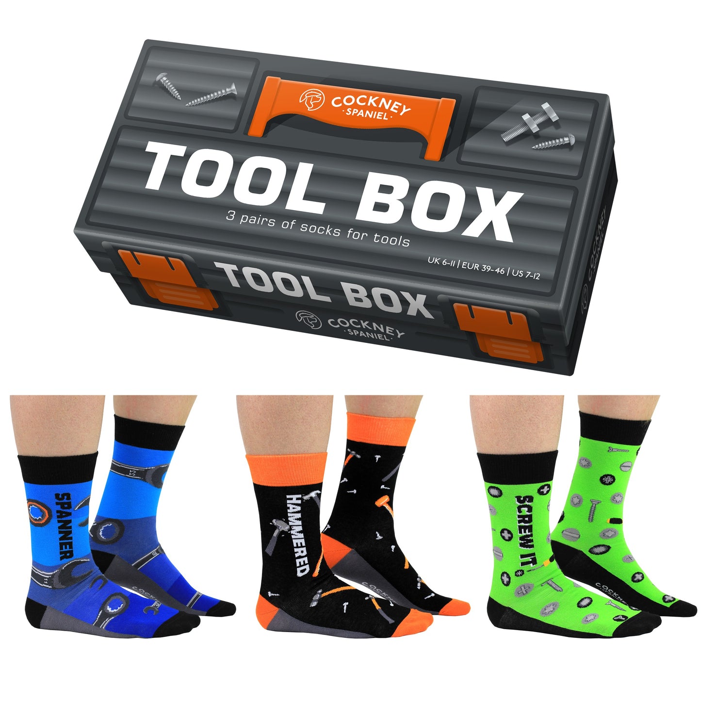 Tool Box Werkzeugkasten Socken (3 Paare)