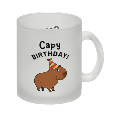 Capy Birthday Glas Tasse mit niedlichem Capybara