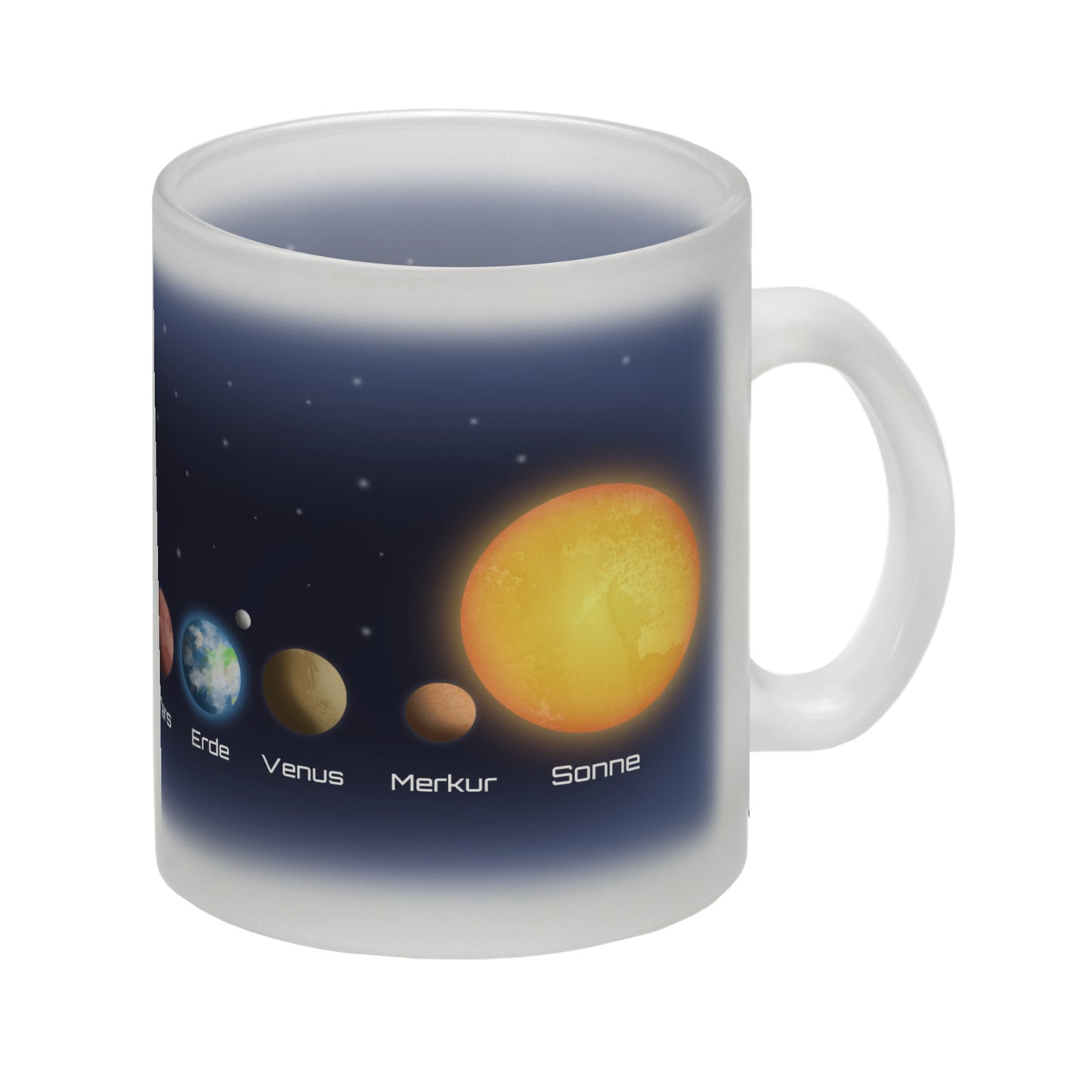 Planeten des Sonnensystems Glas Tasse